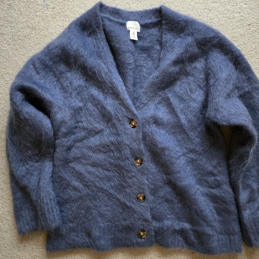 Women's Blue Cardigan Sweater